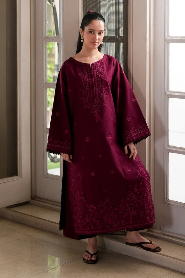 BATIK-2PIECE DHANAK EMBROIDERED SHIRT WITH DHANAK EMB TROUSER-WJ-15131