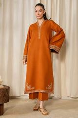 BATIK-2PIECE DHANAK EMBROIDERED SHIRT WITH DHANAK EMB TROUSER-WJ-15082