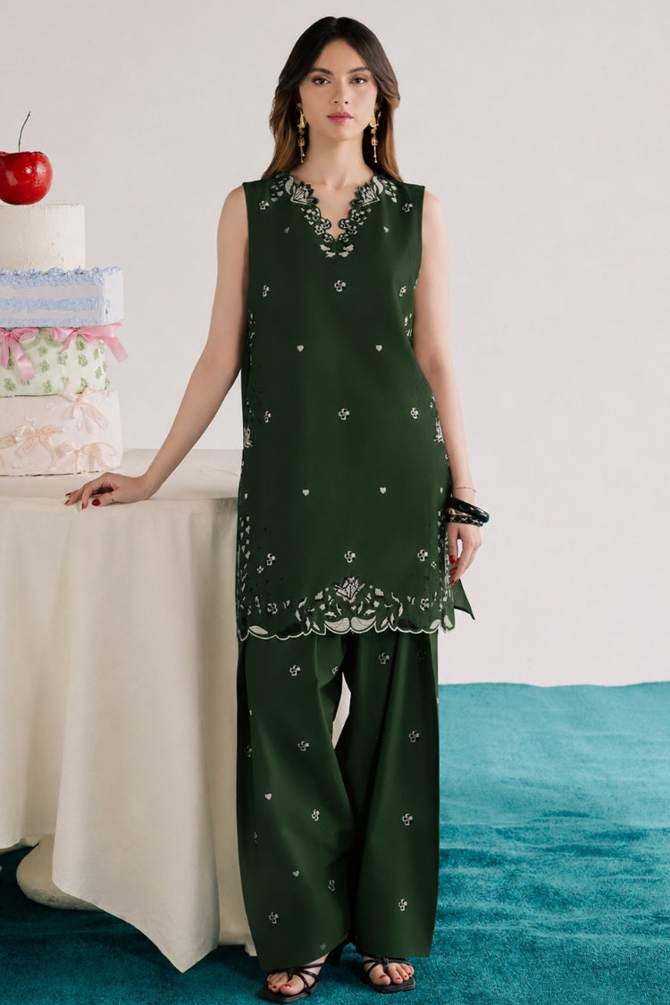 BATIK-2PC DHANAK EMBROIDERED SHIRT AND EMBROIDRED TROUSER-W.J-15065
