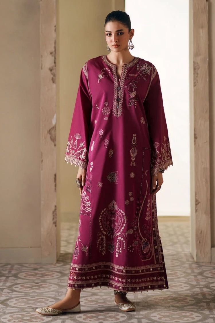 BATIK-2PIECE DHANAK EMBROIDERED SHIRT WITH DHANAK EMB TROUSER-WJ-15108