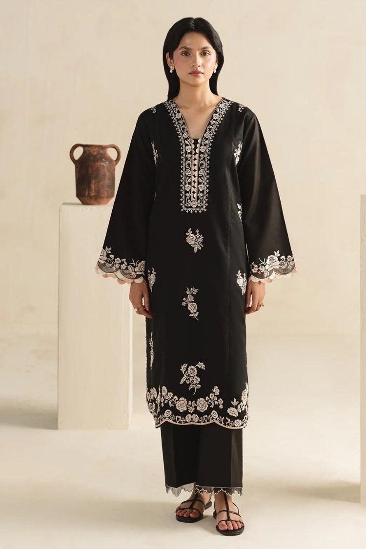 BATIK-2PIECE DHANAK EMBROIDERED SHIRT WITH DHANAK EMB TROUSER-WJ-15136