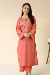 BATIK-2PIECE DHANAK EMBROIDERED SHIRT WITH DHANAK EMB TROUSER-WJ-15114
