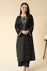 BATIK-2PIECE DHANAK EMBROIDERED SHIRT WITH DHANAK EMB TROUSER-WJ-15046