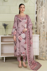 BAROUQE-3PC KARANDI PRINTED SHIRT WITH KARANDI PRINTED DUPATTA AND TROUSER-W.J-2581
