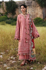 HUSSAIN REHAR-3PC KARANDI EMBROIDERED SHIRT WITH WOOL PRINTED SHAWL AND KARANDI TROUSER -W.J-5160