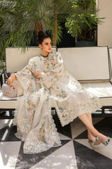 CRIMSON-3PC LAWN EMBROIDERED SHIRT WITH CHIFFON EMBROIDERED DUPATTA & TROUSER-W.J-4502