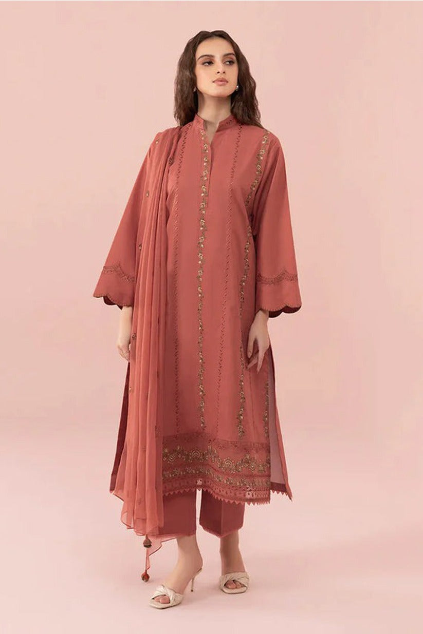 SAPPHIRE -3PC LAWN EMBROIDERED SHIRT WITH BAMBER CHIFFON EMBROIDERED DUPATTA-_W.J-1520