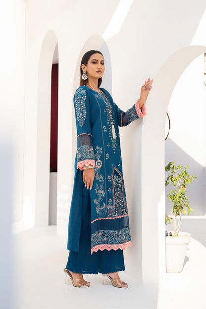 WearJora-3PC LAWN EMBROIDERED SHIRT WITH LAWN EMBROIDERED READY TO WEAR DUPATTA-W.J-1617