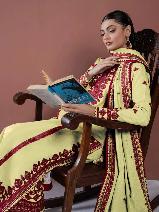 ASIM JOFA-3PC LAWN EMBROIDERED SHIRT WITH LAWN EMBROIDERED DUPATTA AND LAWN TROUSER- A-W.J-1733