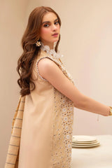 MIRAKHI - 3PC LAWN CHIKENKAARI EMBROIDERED SHIRT WITH LAWN TUBE SLUB DUPATTA AND TROUSER-W.J-6100