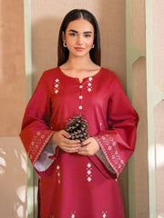 IZEL-2PC LAWN EMBROIDERED SHIRT WITH LAWN TROUSER-W.J-30