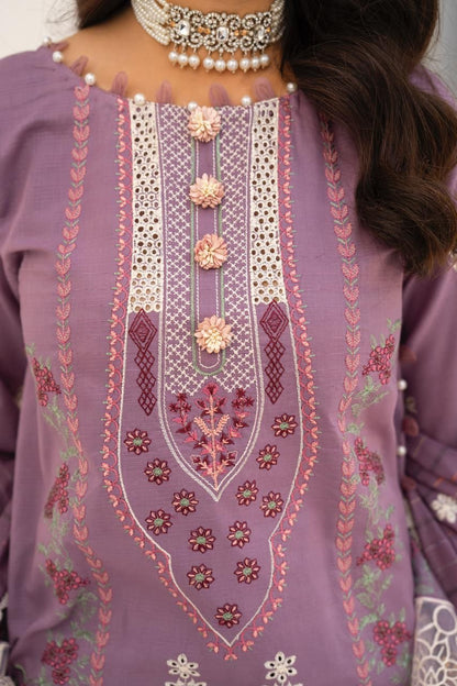 WearJora-3PC LAWN EMBROIDERED SHIRT WITH LAWN EMBROIDERED READY TO WEAR DUPATTA-W.J-1614