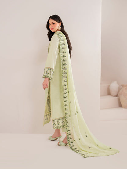 GARNET-3PC LAWN EMBROIDERED SHIRT WITH LAWN EMBROIDERED DUPATTA AND LAWN TROUSER-W.J-1471