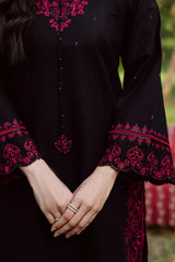 BATIK-2PIECE DHANAK EMBROIDERED SHIRT WITH DHANAK EMB TROUSER-WJ-15004