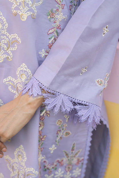 MIRAKHI-3PC LAWN EMBROIDERED SHIRT WITH KHAADI NET EMB DUPATTA & TROUSER-W.J-1764
