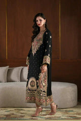 ETHNC-2PC SILK EMBROIDERED SHIRT AND SILK EMBROIDERED SLEEVES-W.J-15129