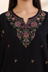 SAPPHIRE-3PC DHANAK EMBROIDERED SHIRT WITH WOOL DIGITAL PRINTED SHAWL & TROUSER-W.J-5054