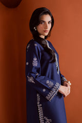 BATIK-2PIECE DHANAK EMBROIDERED SHIRT WITH DHANAK EMB TROUSER-WJ-15013