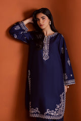 BATIK-2PIECE DHANAK EMBROIDERED SHIRT WITH DHANAK EMB TROUSER-WJ-15013