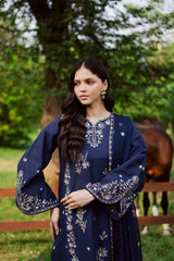 BATIK-3PC DHANAK EMBROIDERED SHIRT WITH CHIFFON EMBROIDERED DUPATTA AND TROUSER-W.J-5029