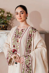 ZAIB-3PC KARANDI EMBROIDERED SHIRT WITH KARANDI EMB SHAWL AND EMB TROUSER-W.J-5213