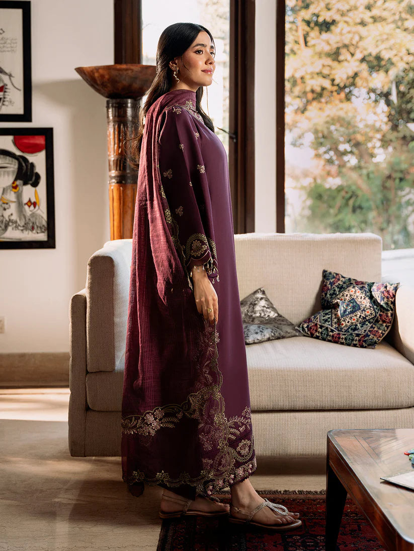 RANG RASIYA-3PC LAWN EMBROIDERED SHIRT WITH ORGANZA EMBROIDERED DUPATTA & TROUSER-W.J-1737