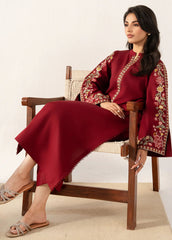 BATIK-2PIECE DHANAK EMBROIDERED SHIRT WITH DHANAK EMB TROUSER-WJ-15076