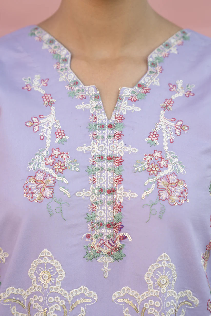 MIRAKHI-3PC LAWN EMBROIDERED SHIRT WITH KHAADI NET EMB DUPATTA & TROUSER-W.J-1764