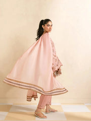 BATIK-3PC DHANAK EMBROIDERED SHIRT WITH DHANAK EMBROIDERED SHAWL AND TROUSER-5298