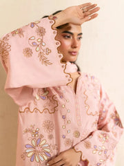 BATIK-3PC DHANAK EMBROIDERED SHIRT WITH DHANAK EMBROIDERED SHAWL AND TROUSER-5298