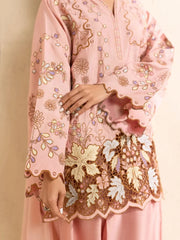 BATIK-3PC DHANAK EMBROIDERED SHIRT WITH DHANAK EMBROIDERED SHAWL AND TROUSER-5298