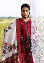 HUSSAIN REHAR-3PC KARANDI EMBROIDERED SHIRT WITH WOOL PRINTED SHAWL AND TROUSER-W.J-5215