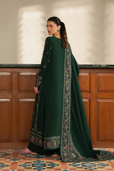 AFROZEH-3PC KARANDI EMBROIDERED SHIRT WITH KARANDI EMB SHAWL AND TROUSER-W.J-5195