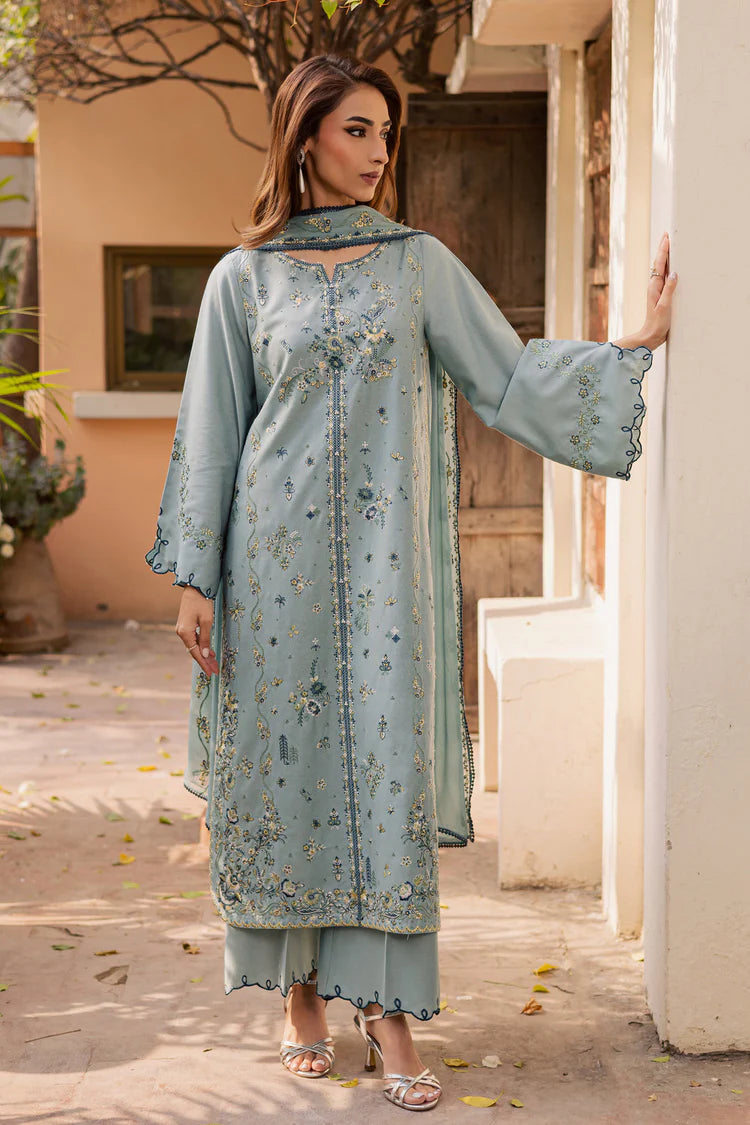 BATIK-3PC LAWN EMBROIDERED SHIRT WITH KHADDI NET EMB DUPATTA AND TROUSER-W.J-4750