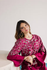 BATIK-2PIECE DHANAK EMBROIDERED SHIRT WITH DHANAK EMB TROUSER-WJ-15022