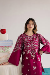 BATIK-2PIECE DHANAK EMBROIDERED SHIRT WITH DHANAK EMB TROUSER-WJ-15022