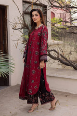 BATIK-3PC DHANAK EMBROIDERED SHIRT WITH CHIFFON TYE&DYE EMBROIDERED DUPATTA AND EMB TROUSER-W.J-5107