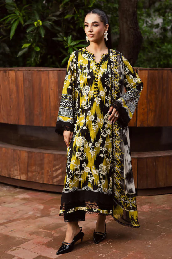 NUREH-3PC KHADDAR PRINTED SHIRT WITH KHADDAR PRINTED DUPATTA AND PRINTED TROUSER-W.J-2654