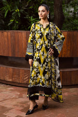 NUREH-3PC KHADDAR PRINTED SHIRT WITH KHADDAR PRINTED DUPATTA AND PRINTED TROUSER-W.J-2654